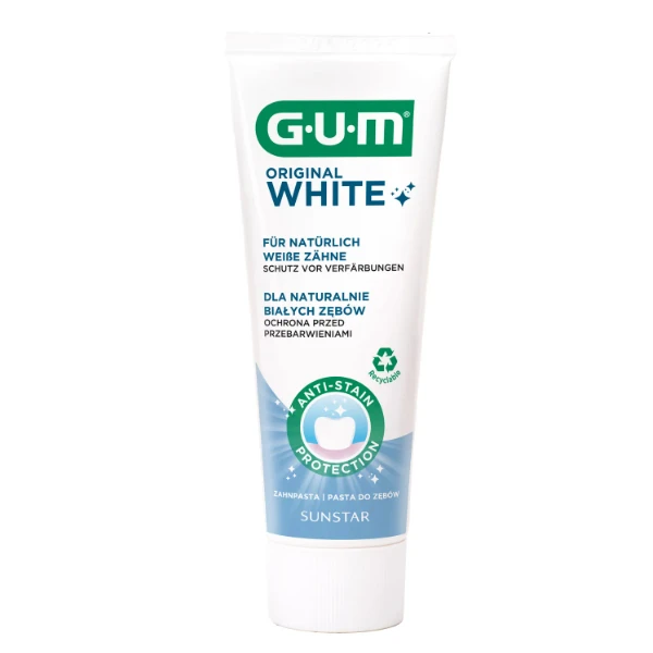 Sunstar Gum Oryginal White Pasta do mycia zębów wybielająca, 75 ml