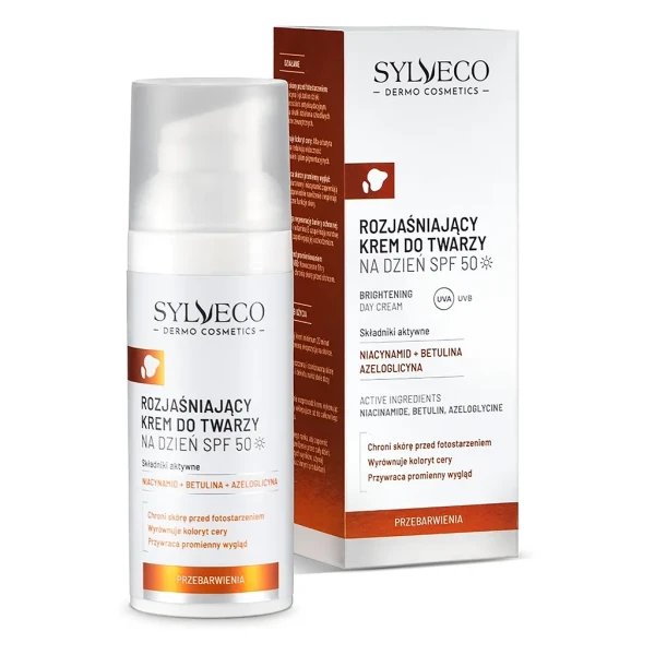 Sylveco Dermo Przebarwienia Krem do twarzy rozjaśniający na dzień SPF 50, 50 ml