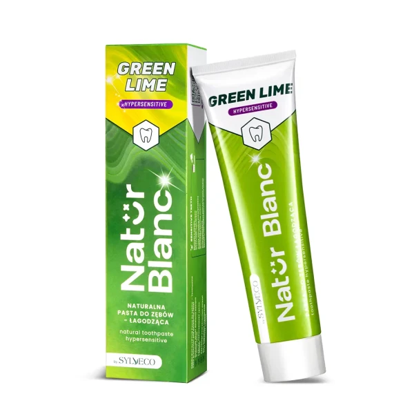 Sylveco Natur Blanc Green Lime Pasta do zębów łagodząca nadwrażliwość zębów bez fluoru, 100ml