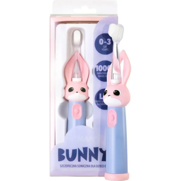 Szczoteczka soniczna 0-3 lat Vitammy Bunny różowa