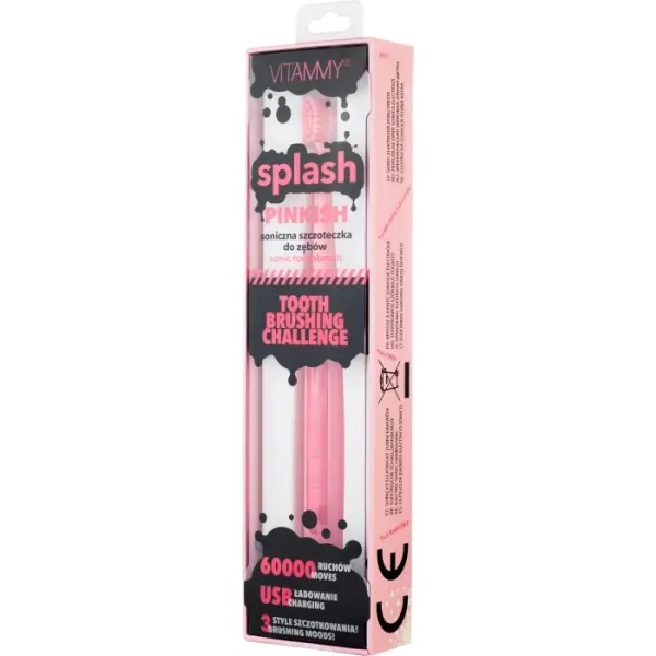 Szczoteczka soniczna do zębów VITAMMY SPLASH Pinkish różowa
