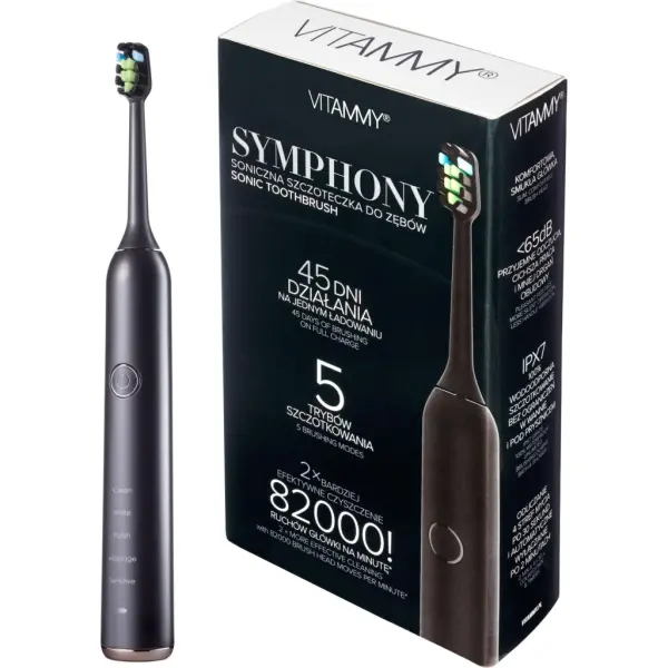 Szczoteczka soniczna VITAMMY SYMPHONY czarna