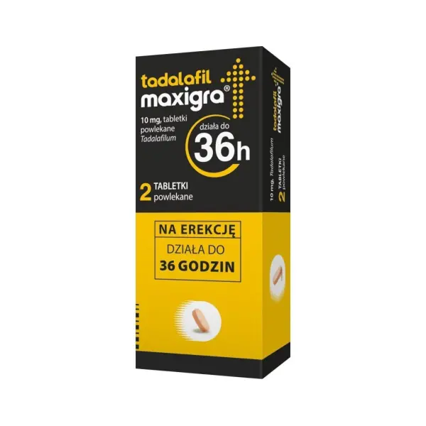 Tadalafil Maxigra 10 mg, 2 tabletki