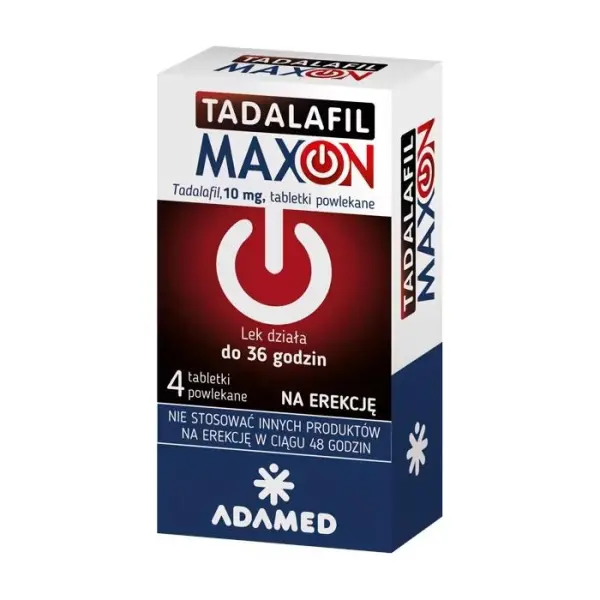 Tadalafil Maxon 10 mg, 4 tabletki