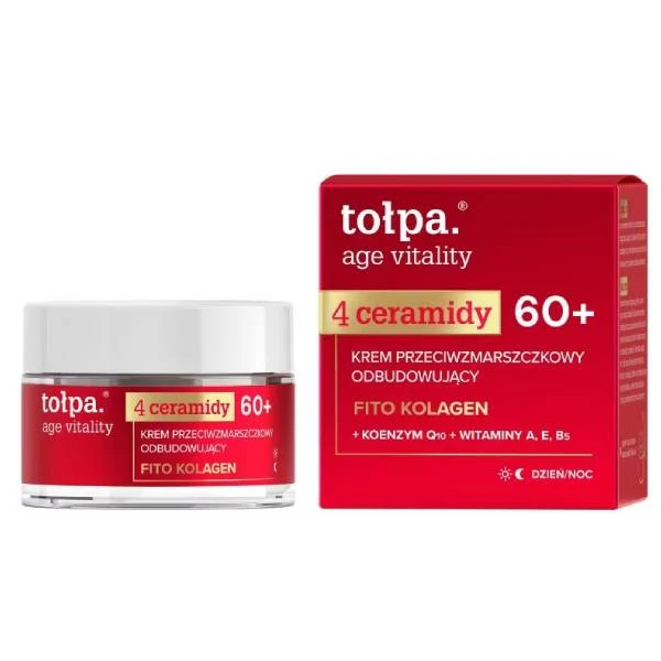 TOŁPA AGE VIT krem do twarzy przeciwzmarszczkowy, odbudowujący 60+, 50 ml