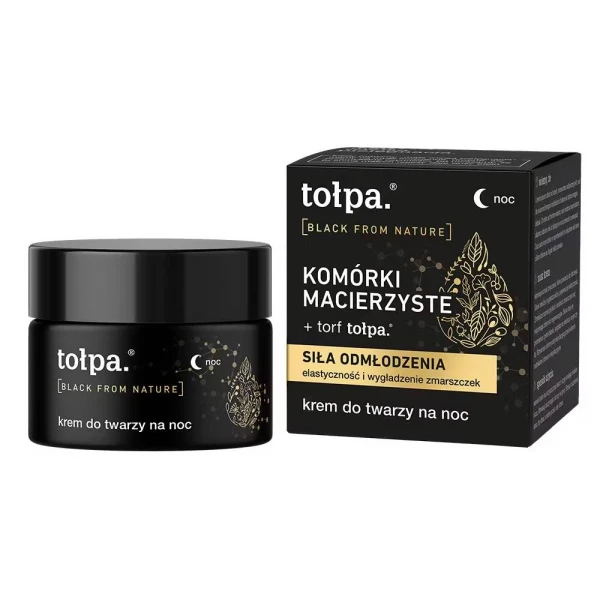 TOŁPA Black from nature, krem do twarzy na noc, 50 ml