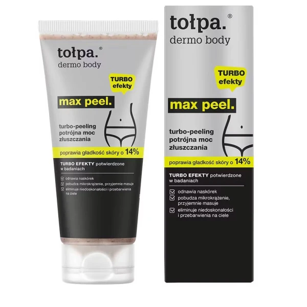 TOŁPA Dermo body max peel turbo-peeling potrójna moc złuszczania, 200 ml