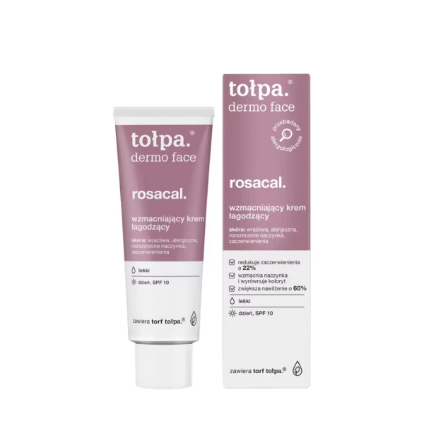 TOŁPA DERMO FACE ROSACAL Krem łagodząco wzmacniający na dzień lekki SPF 10, 40 ml