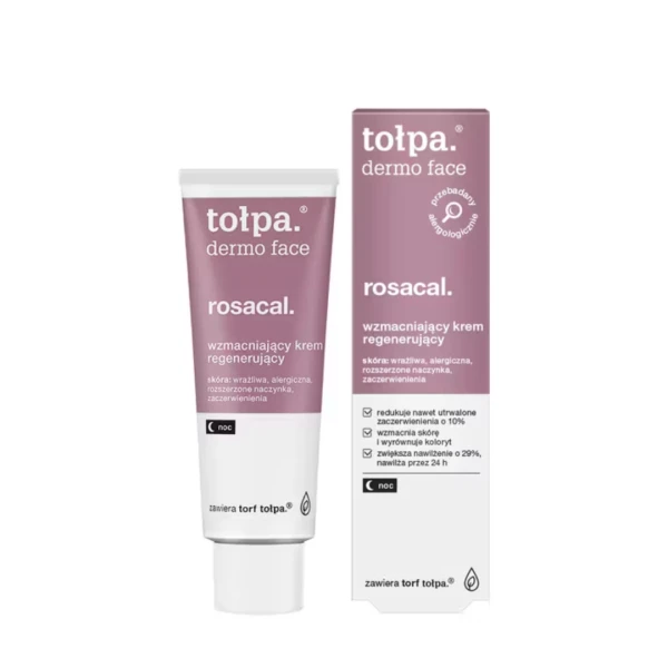 TOŁPA DERMO FACE ROSACAL Krem regenerująco-wzmacniający na noc, 40 ml