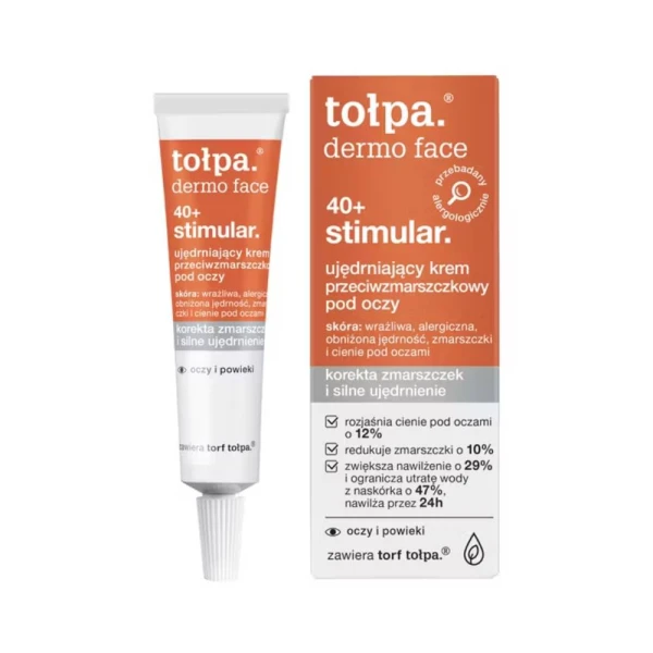 TOŁPA Dermo face stimular Ujędrniający krem przeciwzmarszczkowy pod oczy ujędrniający 40+, 10 ml