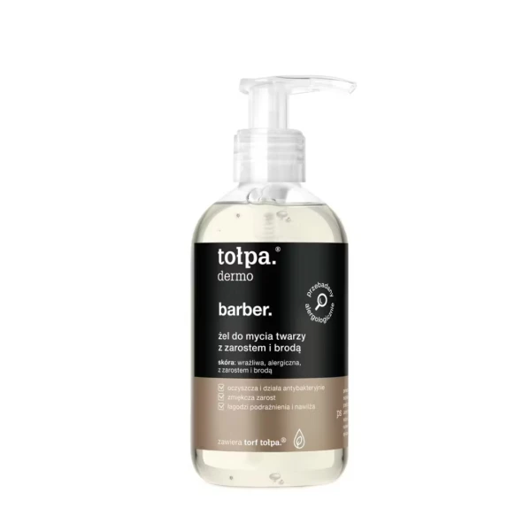 TOŁPA DERMO MEN BARBER Żel do mycia twarzy z zarostem i brodą, 150 ml