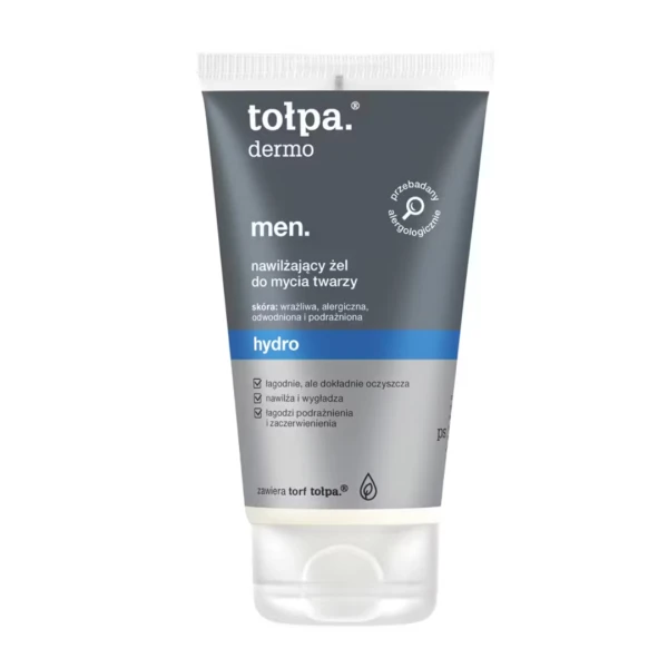 TOŁPA DERMO MEN HYDRO Nawilżający żel do mycia twarzy, 150 ml