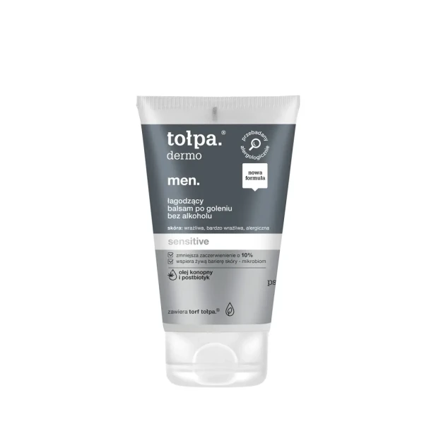 TOŁPA DERMO MEN Sensitive łagodzący Balsam po goleniu bez alkoholu, 100ml