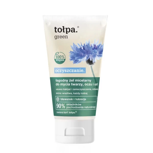 TOŁPA GREEN OCZYSZCZANIE Łagodny Żel micelarny do mycia twarzy, oczu i ust, 150 ml