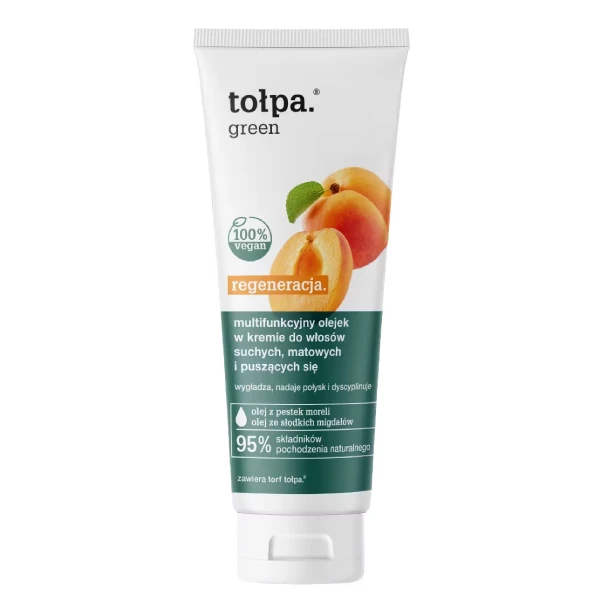 TOŁPA GREEN Regeneracja Multifunkcyjny Olejek w kremie do włosów suchych, matowych i puszących się, 125 ml