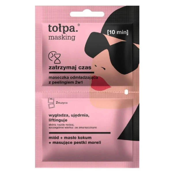 TOŁPA Masking Maseczka odmładzająca z peelingiem 2w1, 2 x 5 ml