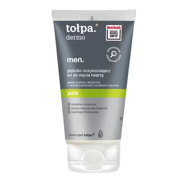 TOŁPA MEN Żel do mycia twarzy głęboko oczyszczający, 150 ml