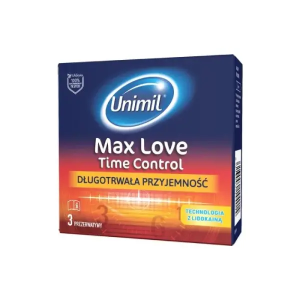 UNIMIL Max Love Time Control prezerwatywy, 3 sztuki