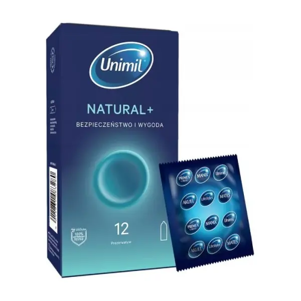 UNIMIL Natural+ prezerwatywy, 12 sztuk