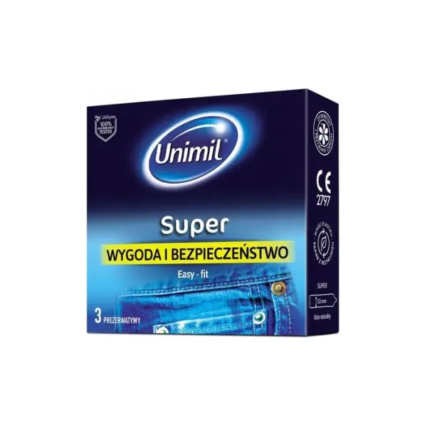 UNIMIL Super prezerwatywy, 3 sztuki