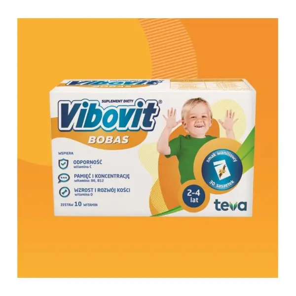 Vibovit Bobas 30 saszetek o smaku waniliowym