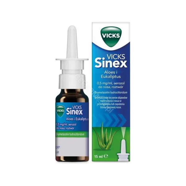 Vicks Sinex Aloes i Eukaliptus aerozol do nosa 15 ml