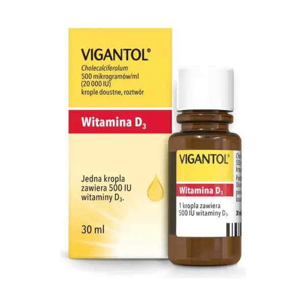 Vigantol krople doustne 500 mcg (20000 I.U.), 30 ml
