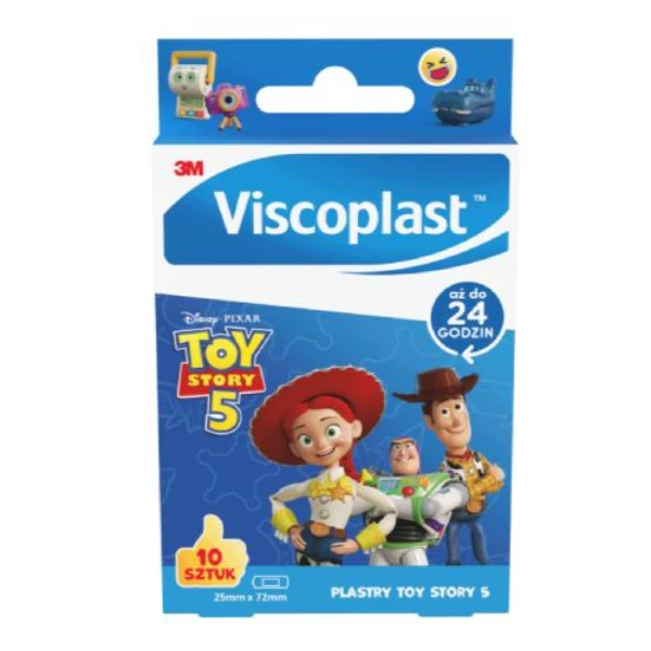 Viscoplast Toy Story 5 Plastry dla dzieci 72 x 25 mm, 10 szt.