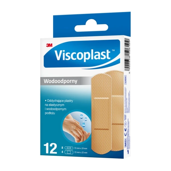 Viscoplast Wodoodporny Plastry zestaw, 12 szt.