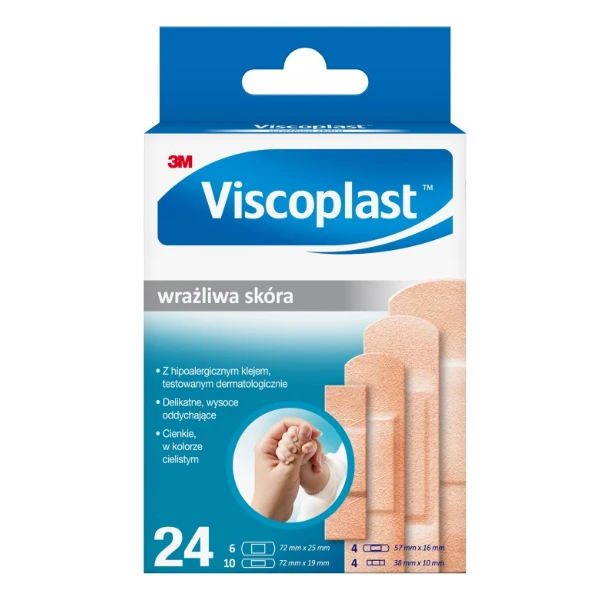 Viscoplast Wrażliwa Skóra plastry, 24 szt.