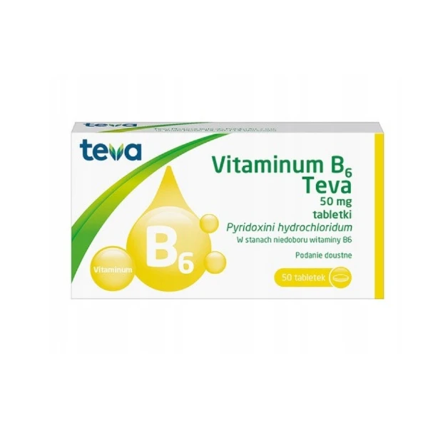 Vitaminum B6 Teva, 50 draż.