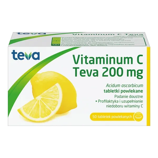 Vitaminum C Teva 200 mg, 50 tabl.