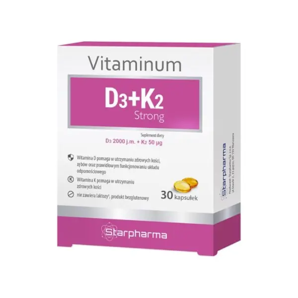 VITAMINUM D3 + K2 Strong, 30 kapsułek