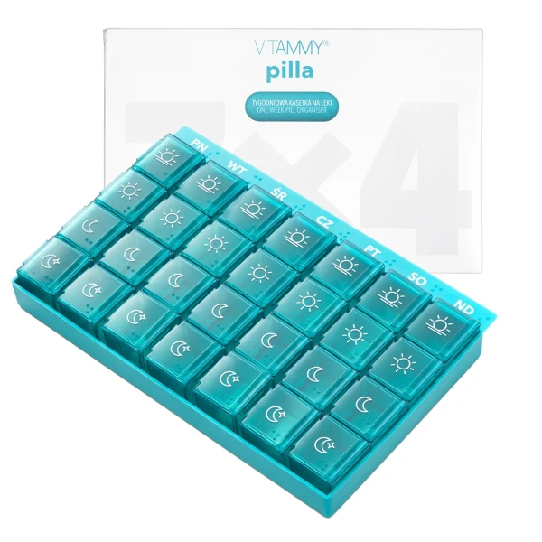 Vitammy Pilla Kasetka na leki tygodniowa 7 x 4