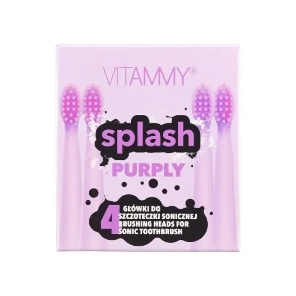 VITAMMY Splash Purply końcówki do szczoteczki sonicznej, 4 sztuki
