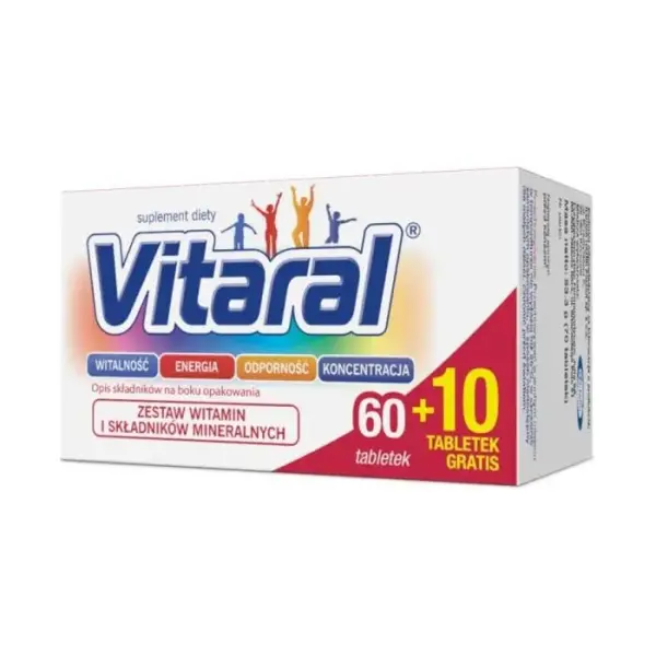 VITARAL Witaminy i minerały, 70 tabletek