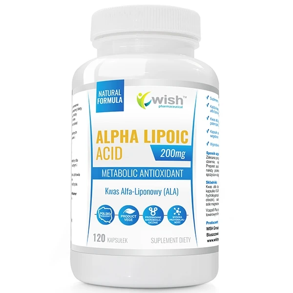 WISH Alpha Lipoic Acid 200 mg, 120 kaps.