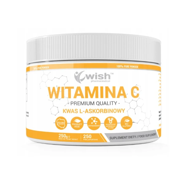 WISH Kwas L-askorbinowy Witamina C 1000mg, 250g