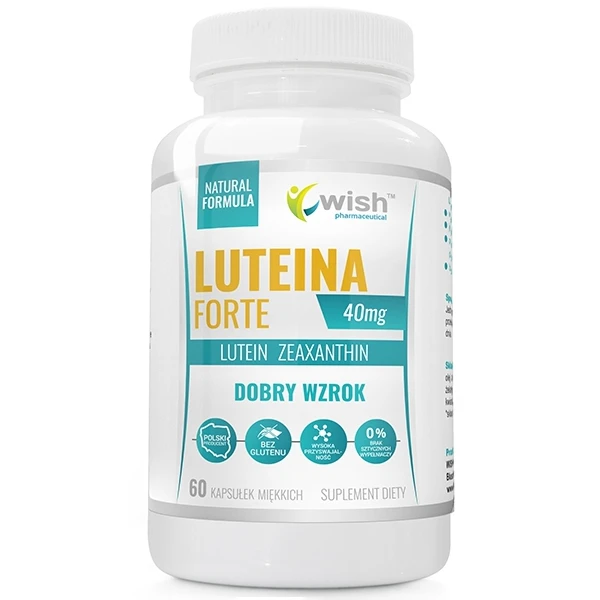 WISH Luteina Max Forte 40 mg z zeaksantyną, 60 kaps.