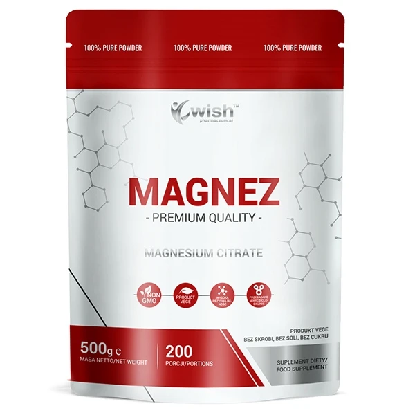 WISH Magnez Magnesium Citrate, 500g