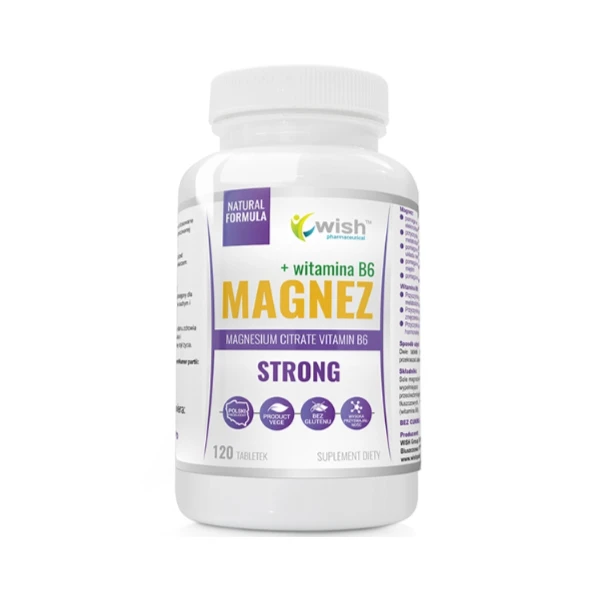 WISH Magnez Strong + Witamina B6, 120 tabl.
