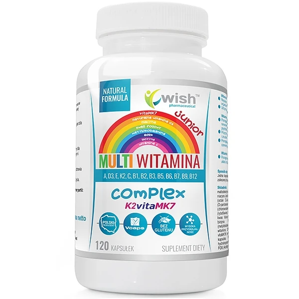 WISH Multiwitamina Complex Junior + Prebiotyk, 120 kaps.