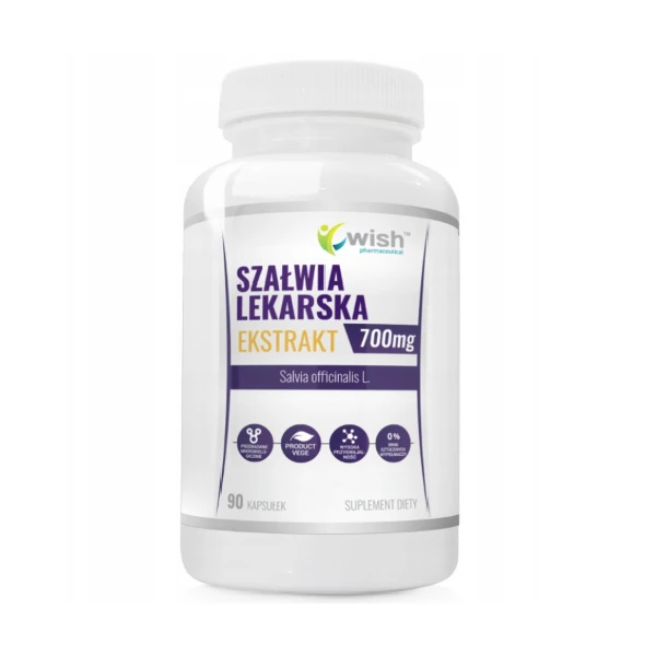 WISH Szałwia lekarska ekstrakt 700 mg, 90 kaps.