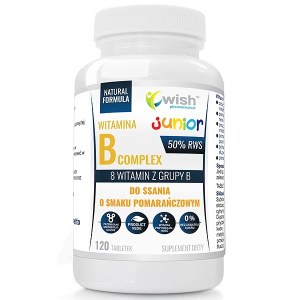 WISH Witamina B Complex Junior do ssania, 120 tabl.