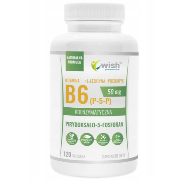 WISH Witamina B6 (P-5-P) 50mg + Inulina, 120 kaps.