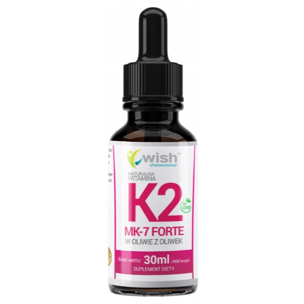 WISH Witamina K2 MK-7 z natto Forte w kroplach, 30 ml
