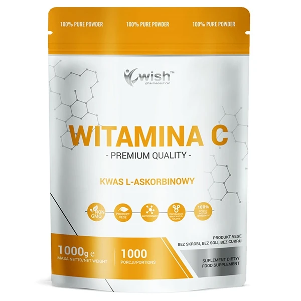 WISH Witamina C Kwas L-Askorbinowy, 1000g