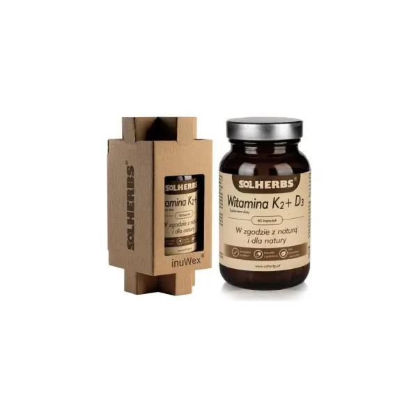 Witamina K2 + D3 SOLHERBS 60 kapsułek