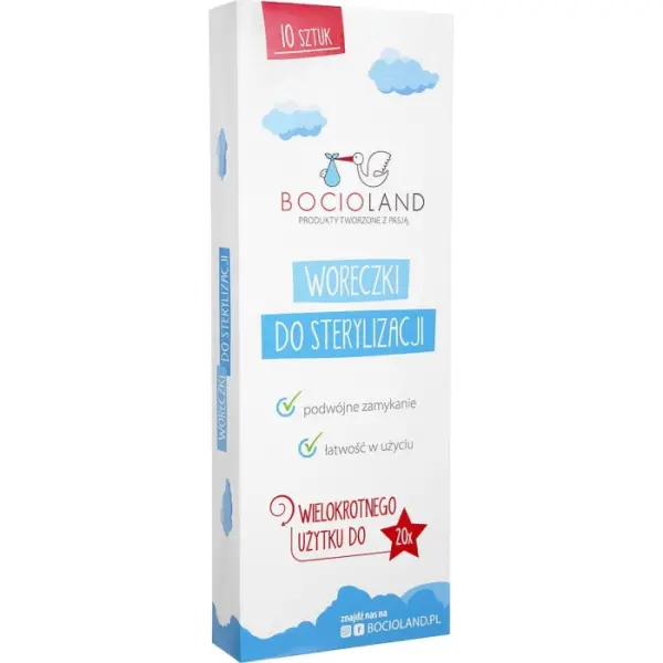 Woreczki do sterylizacji wielokrotnego użytku 10 sztuk