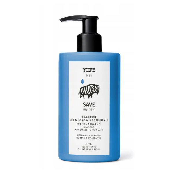YOPE Men Szampon wzmacniający do włosów nadmiernie wypadających, 300 ml